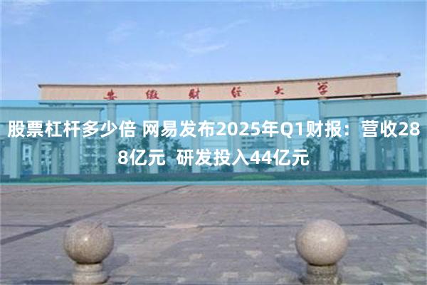 股票杠杆多少倍 网易发布2025年Q1财报：营收288亿元  研发投入44亿元
