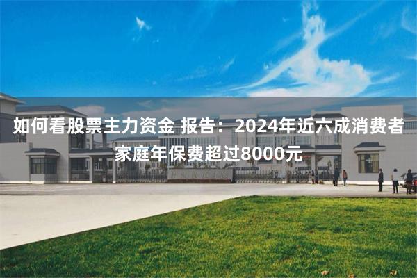 如何看股票主力资金 报告：2024年近六成消费者家庭年保费超过8000元