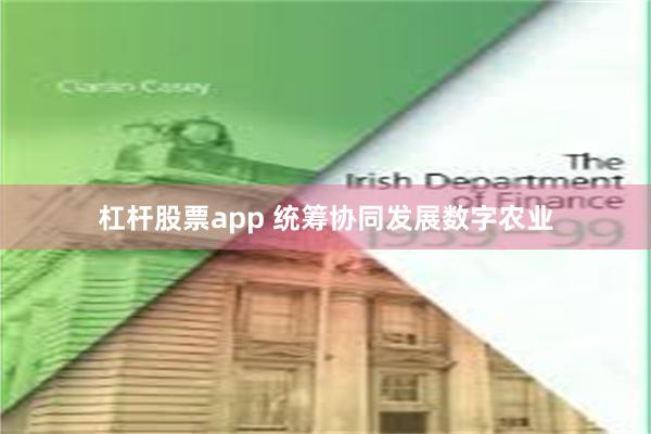 杠杆股票app 统筹协同发展数字农业